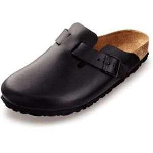 😎 Viral Black Leather Birkenstock Boston Clog Celeb TikTok Famous Size 40/W9/M7